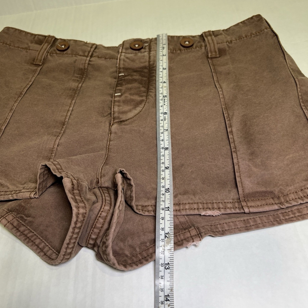 Free People All Yours Micro Shorts Brown Size 8 Casual Summer Festive - Picture 12 of 12